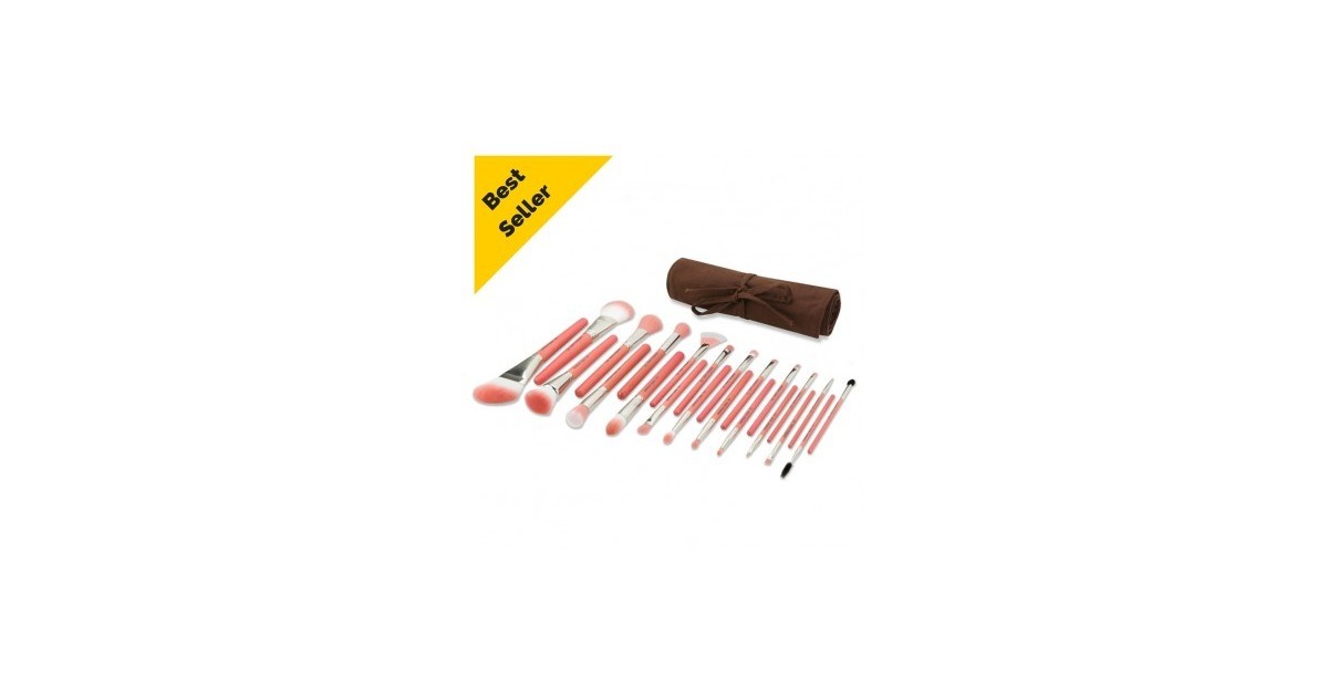 Bdellium - Set 22 brochas Pink Bambu Deluxe + manta enrrollable
