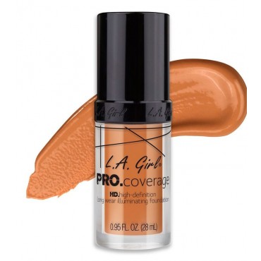 L.A. Girl - Base de Maquillaje Líquida Pro Coverage Illuminating - GLM649: Tan 