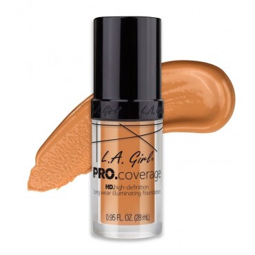 L.A. Girl - Base de Maquillaje Líquida Pro Coverage Illuminating - GLM645: Nude Beige 