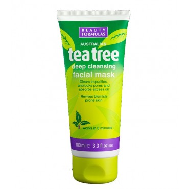 Beauty Formulas - Arbol del te - Mascarilla Limpieza Facial Profunda - 100ml