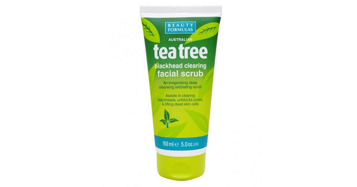 Beauty Formulas - Arbol de te - Exfoliante facial para puntos negros - 150ml