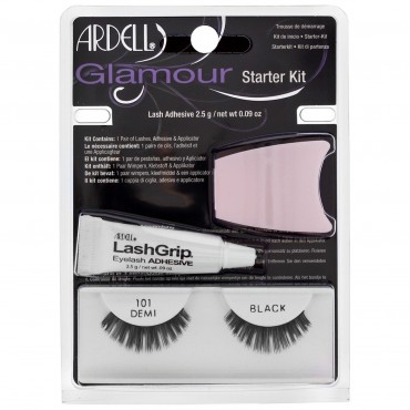 Ardell - Glamour - Kit Pestañas postizas, Pegamento y Aplicador 101 Demi