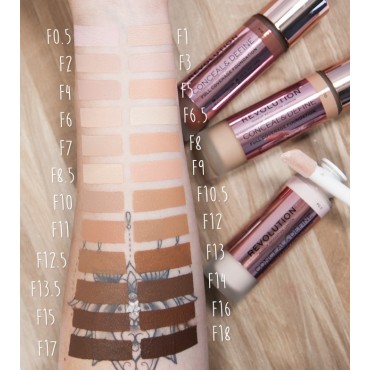 Revolution - Base de maquillaje Conceal & Define - F12.5