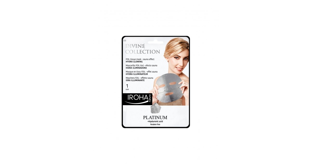 Iroha Nature - Mascarilla Efecto Sauna Foil Hidra Iluminadora - Platino