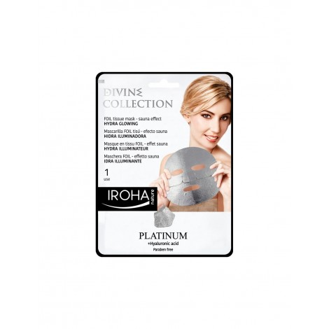 Iroha Nature - Mascarilla Efecto Sauna Foil Hidra Iluminadora - Platino