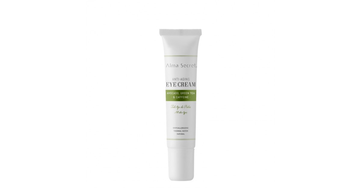 Alma Secret - Contorno de Ojos concentrado Antiedad con Aguacate, Té Verde & Cafeína - 10ml