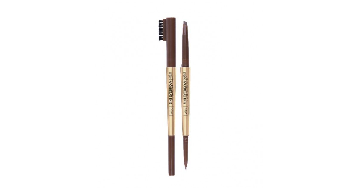 Wibo - Lápiz de cejas 3 en 1 Stylist - 1: Soft Brown