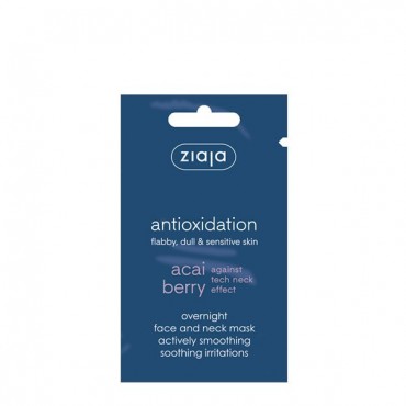 Ziaja - Acai Berry - Mascarilla Nocturna Cremosa y Gruesa para rostro y cuello