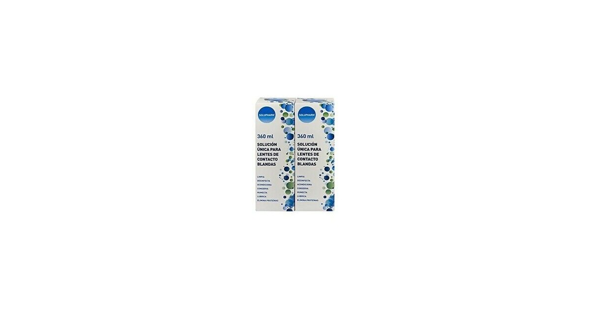 Solupharm - Pack x2 - Solución Para Lentes de Contacto + Portalentes - 360ml