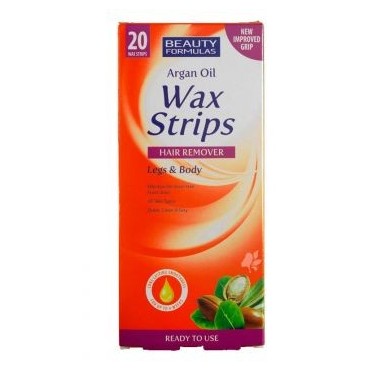 Beauty Formulas - Bandas depilatorias cera fría Piernas y Cuerpo - Aceite de Argán