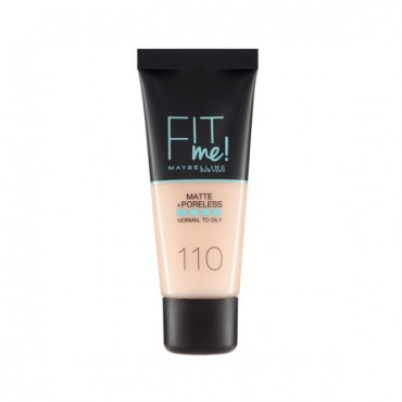 Maybelline - Base de Maquillaje Fit Me Matte + Poreless - 110: Porcelain