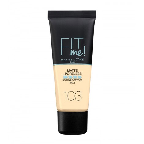 Maybelline - Base de Maquillaje Fit Me Matte + Poreless - 103: Pure Ivory