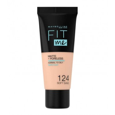 Maybelline - Base de Maquillaje Fit Me Matte + Poreless - 124: Soft Sand