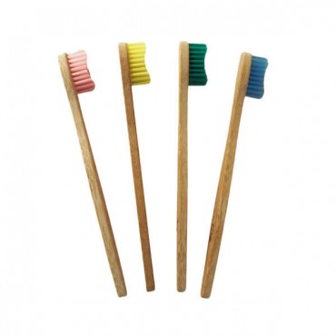 Cepillo de bambú biodegradable Infantil - Amarillo - Gato