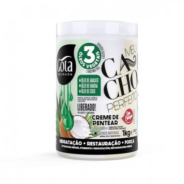 Gota Dourada - Crema de peinado para rizos con 3 aceites vegetales - 1Kg