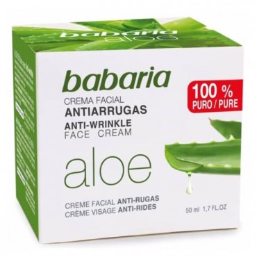Babaria - Crema facial antiarrugas de Aloe Vera - 50ml