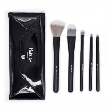 Estuche Brochas - Makeup Classic Black - 5uds