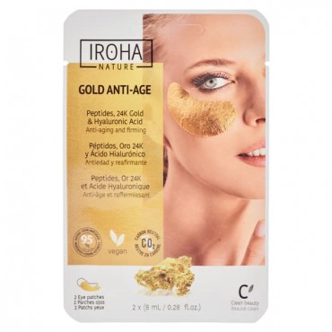 Iroha Nature - Parches Foil para Contorno de Ojos - Antiedad - 2 unidades