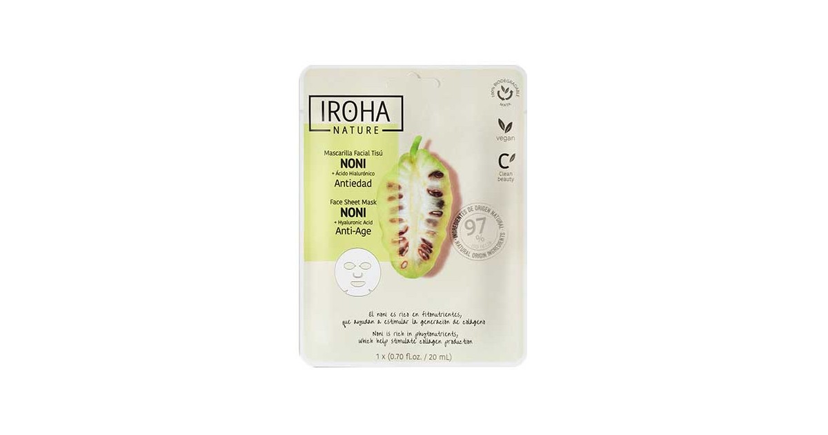 Iroha Nature - Mascarilla Antiedad - Natural Extracts - Noni+ AH