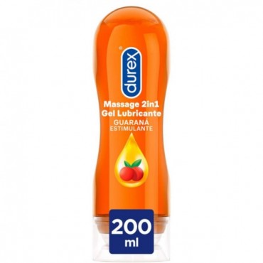 Durex - Masaje 2 en 1 - Gel Lubricante Guaraná Estimulante - 200ml