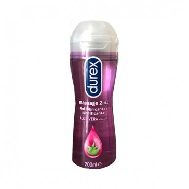 Durex - Masaje 2 en 1 - Gel Lubricante Aloe Vera Suave - 200ml