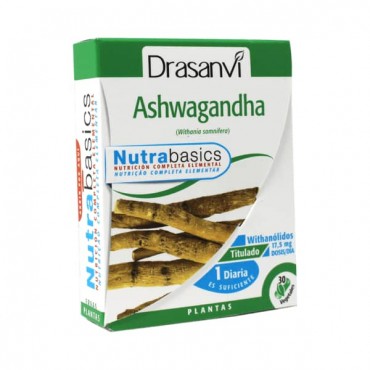 Drasanvi - Nutribasics - Ashwagandha - Relajación y Bienestar - 30 cápsulas