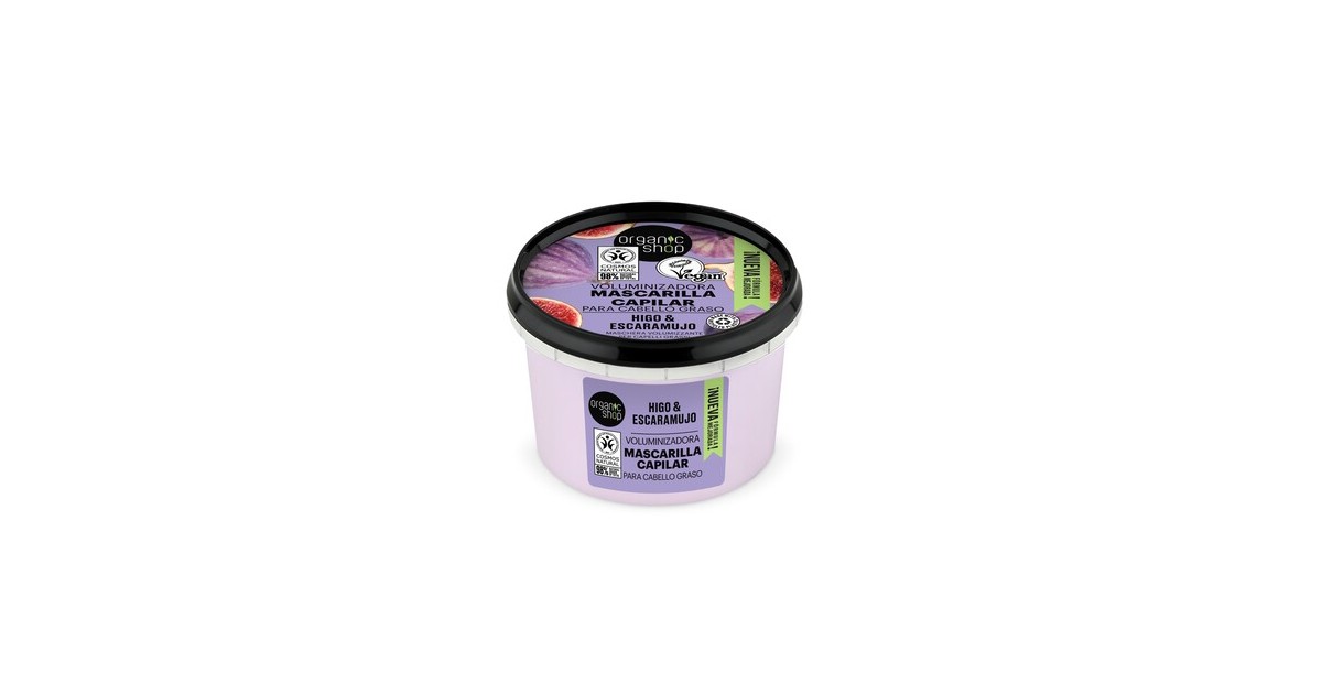 Organic Shop - Mascarilla Capilar - Pelo Graso - Higo y Escaramujo - 250ml