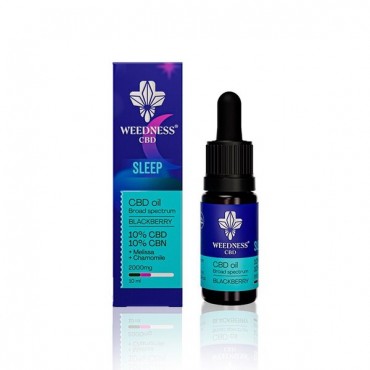 Weedness CBD - Aceite 10% CBD + CBN - Amplio Espectro - Sabor Mora - 10ml