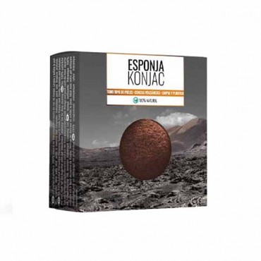 Esponja Konjac - Rostro y Cuerpo - Ceniza Volcánica