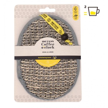 Beter - Esponja exfoliante de sisal y lino - Coffee O´clock