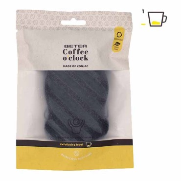 Beter - Esponja konjac con café para cuerpo - Coffee O´clock