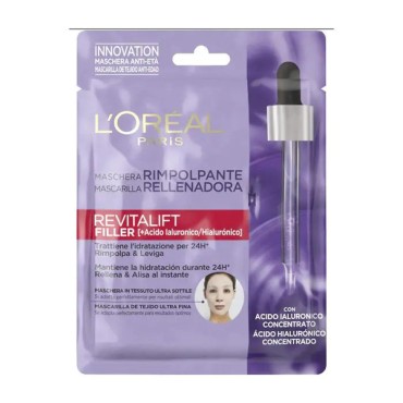 L'Oréal París - Mascarilla Rellenadora - Revitalift Filler - Ácido Hialurónico Concentrado