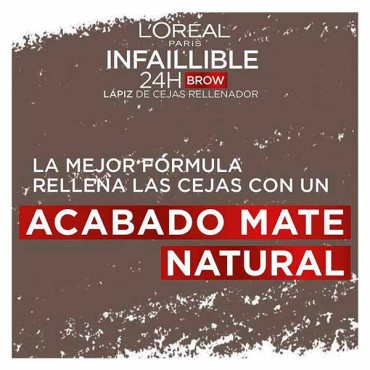 L'Oréal París - Lápiz Cejas - Infaillible Brows 24H Filling Triangular - 3.0: Brunette