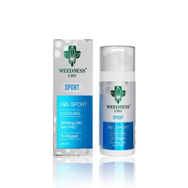 Weedness CBD - Gel Sport CBD - Efecto Frío - 3000mg CBD - 100ml