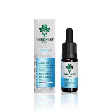 Weedness CBD - Aceite 10% CBD + CBG - Sport - Menta - 10ml