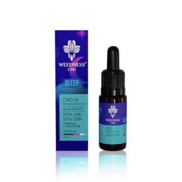 Weedness CBD - Aceite 20% CBD + 10% CBN - Amplio Espectro - Sabor Mora - 10ml