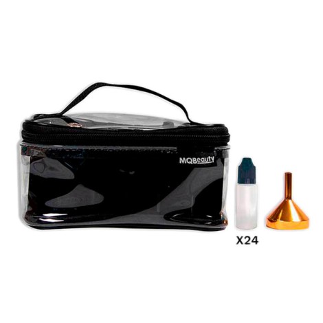 MQ Beauty - Neceser transparente + 24 botellas de 15ml