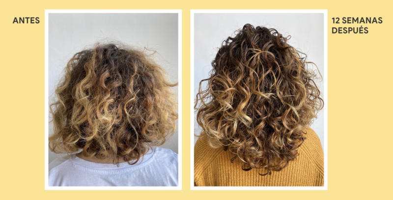 Resultados en el pelo rizado tras 12 semanas de aplicación del método curly.